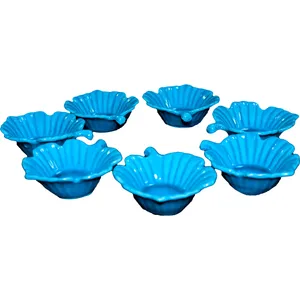 مجموعه ظروف هفت سین 7 پارچه طرح برگ چنار مدل CH299