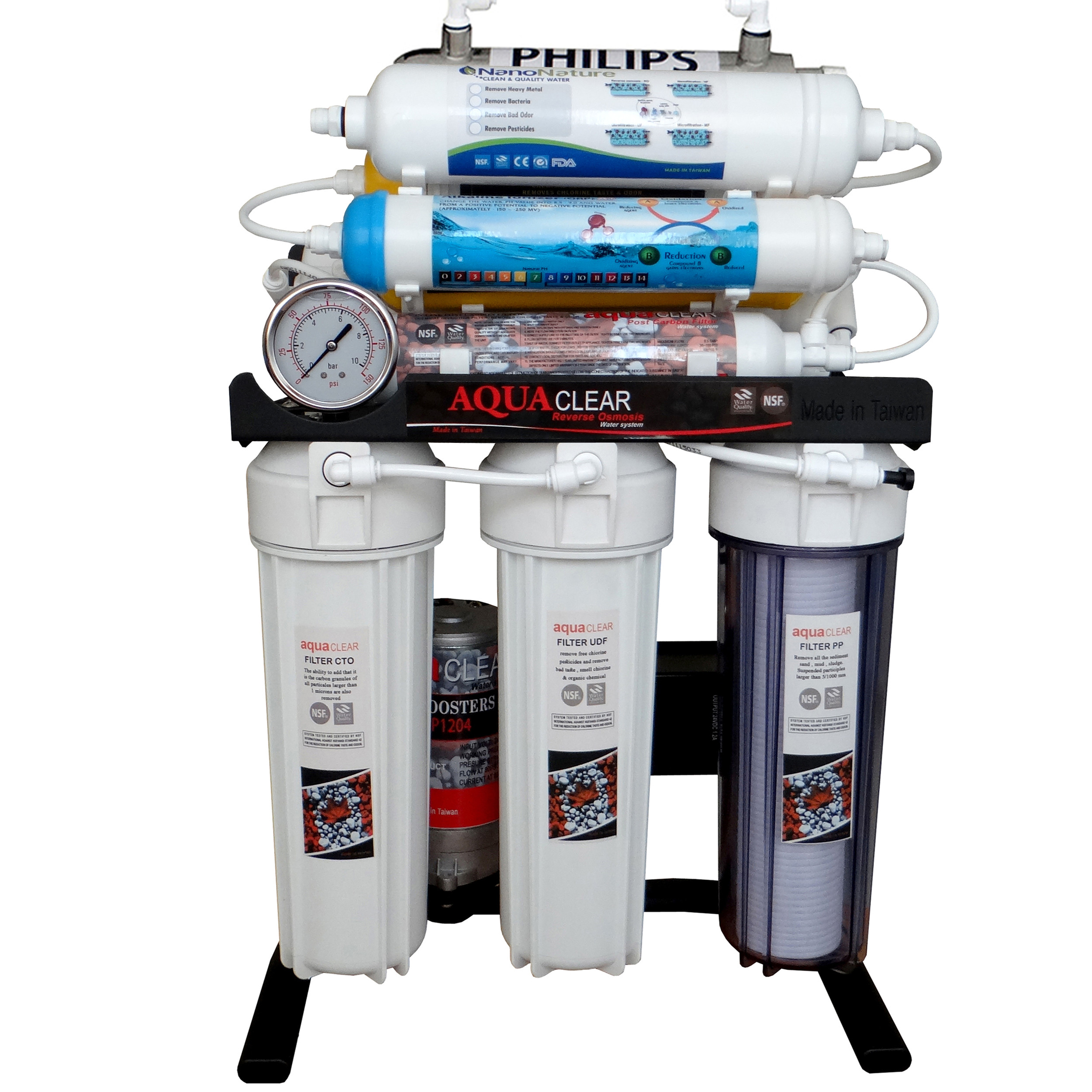 دستگاه تصفیه کننده آب آکوآکلیر مدل BLACK RADIX - 3100 به همراه بسته فیلتر 4 عددی