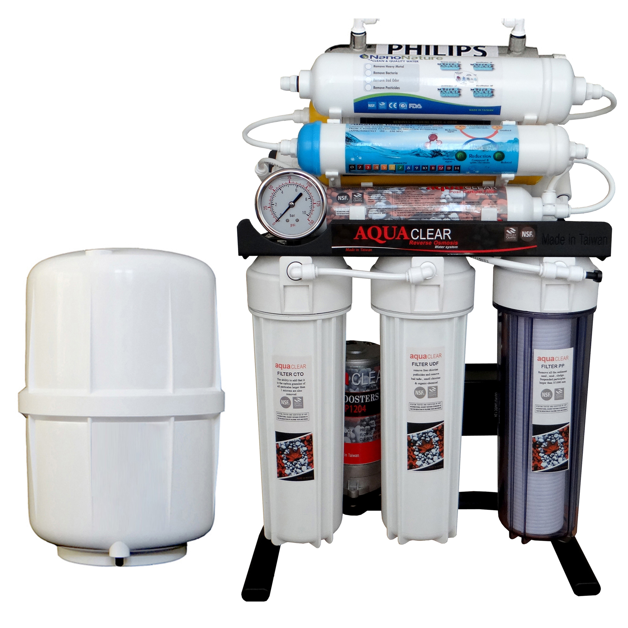 دستگاه تصفیه کننده آب آکوآکلیر مدل BLACK RADIX - 3100 به همراه بسته فیلتر 4 عددی