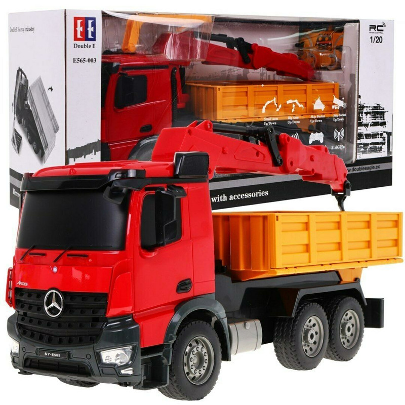 ماشین بازی کنترلی دابل ای مدل Mercedes-Benz Arocs Crane