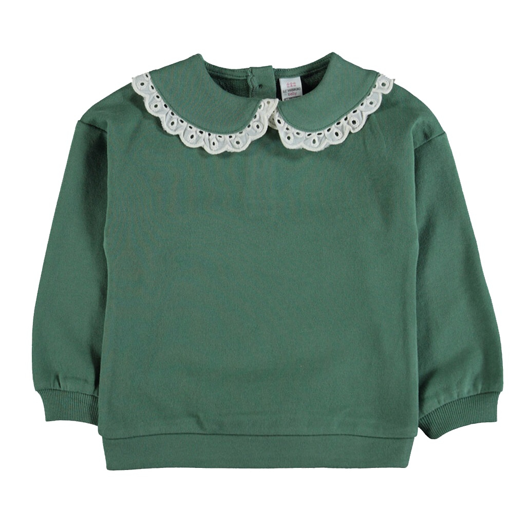 سویشرت دخترانه ال سی وایکیکی مدل 0S7398Z1 - GRY