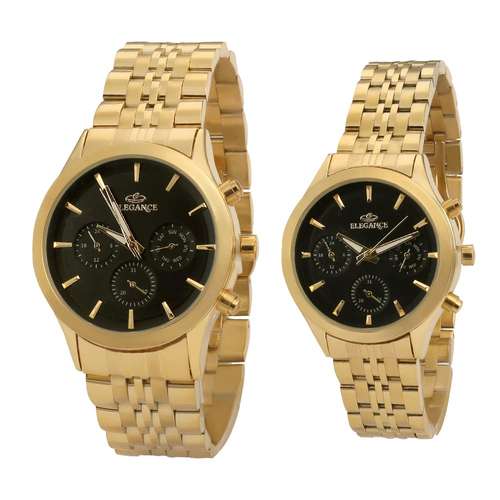 ست ساعت مچی عقربه ای زنانه و مردانه الگانس مدل AE511GL