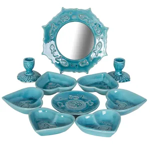مجموعه ظروف هفت سین 10 پارچه طرح قلب کد GH012