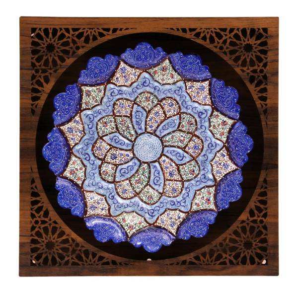 بشقاب میناکاری مدل اسلیمی کد 20