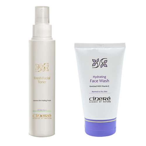 ژل شستشو صورت سینره مدل Hydrating حجم 150 میلی لیتر به همراه تونر پاک کننده سینره مدل Fresh Facial حجم 150 میلی لیتر