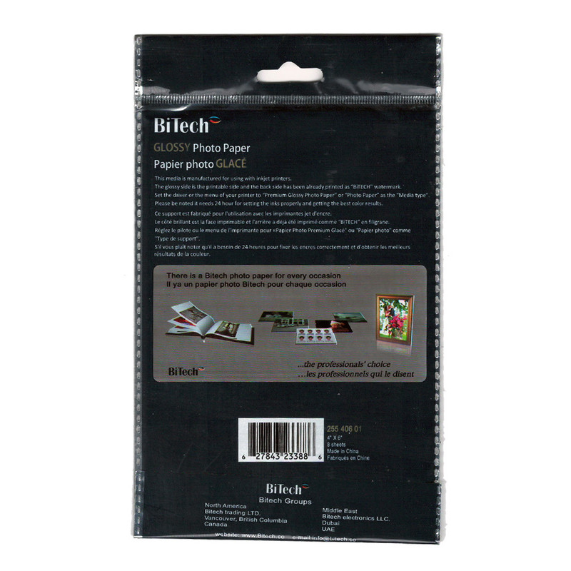 کاغذ چاپ عکس گلاسه بای تک مدل 40601 سایز 4R بسته 8 عددی