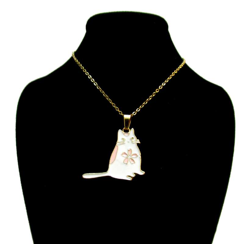 گردنبند دخترانه طرح گربه کد 500 گردنبند دخترانه طرح گربه کد 500