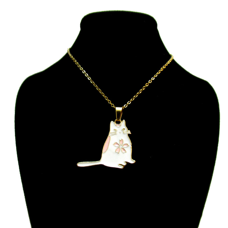 گردنبند دخترانه طرح گربه کد 500 گردنبند دخترانه طرح گربه کد 500