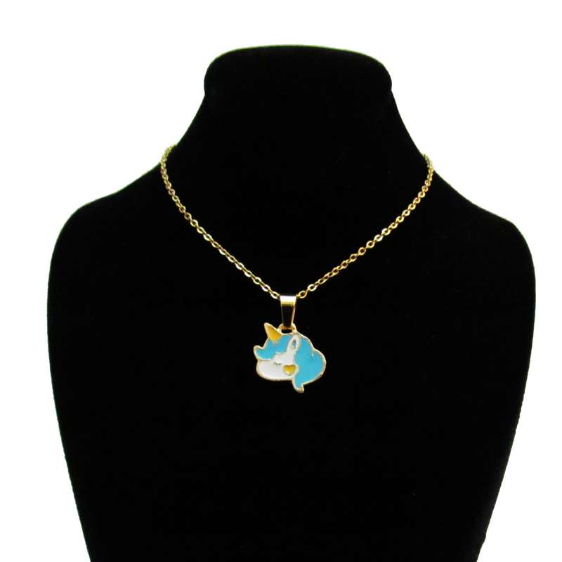 گردنبند دخترانه طرح اسب تک شاخ کد 400