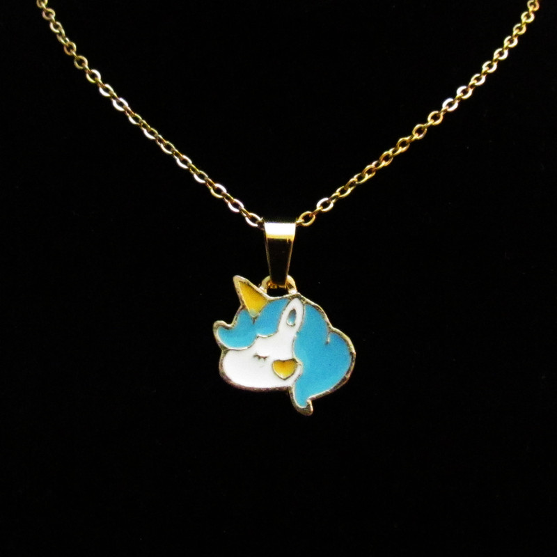 گردنبند دخترانه طرح اسب تک شاخ کد 400