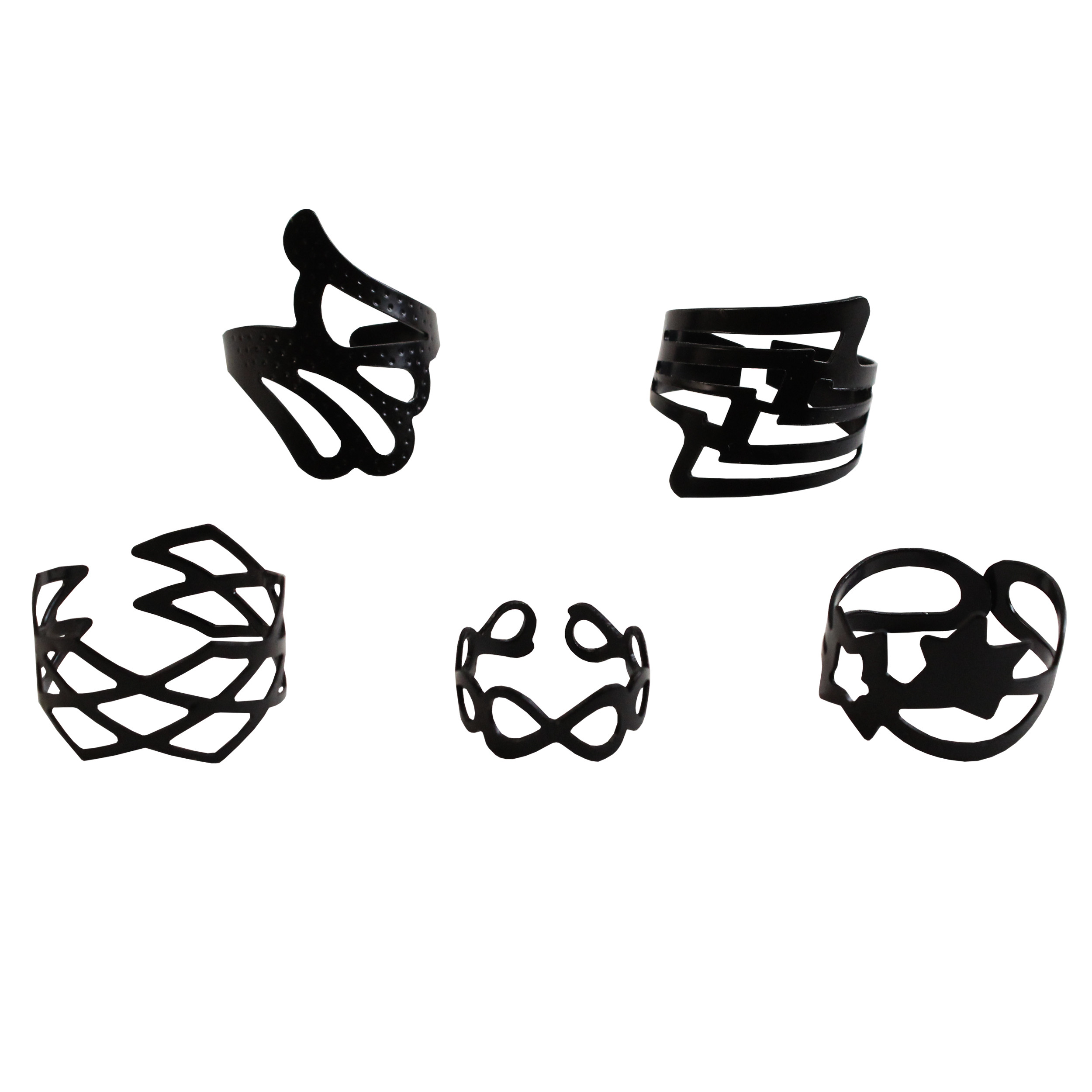 انگشتر زنانه طرح دوستاره کد R0510 مجموعه 5 عددی انگشتر زنانه طرح دوستاره کد R0510 مجموعه 5 عددی