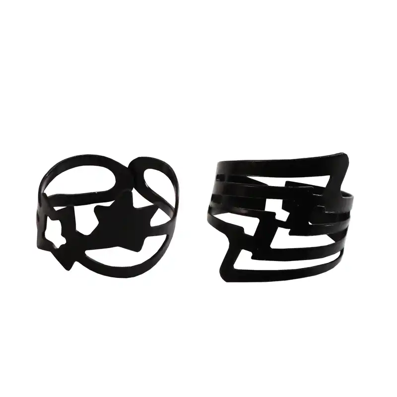 انگشتر زنانه طرح دوستاره کد R0510 مجموعه 5 عددی