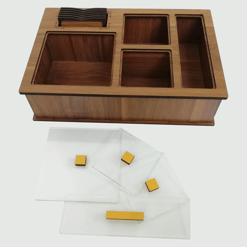 جعبه رومیزی تی بگ و تنقلات و زیرلیوانی مدل DR_BEST