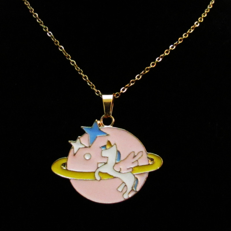 گردنبند دخترانه طرح پونی پرنده کد 700