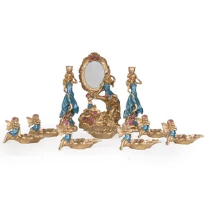 مجموعه ظروف هفت سین 10 پارچه طرح فرشته مدل برگ  کد F013