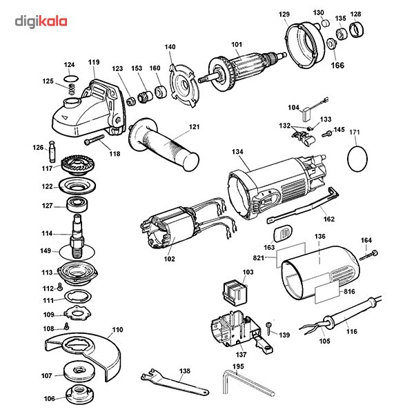 مینی فرز دیوالت مدل DWE4010