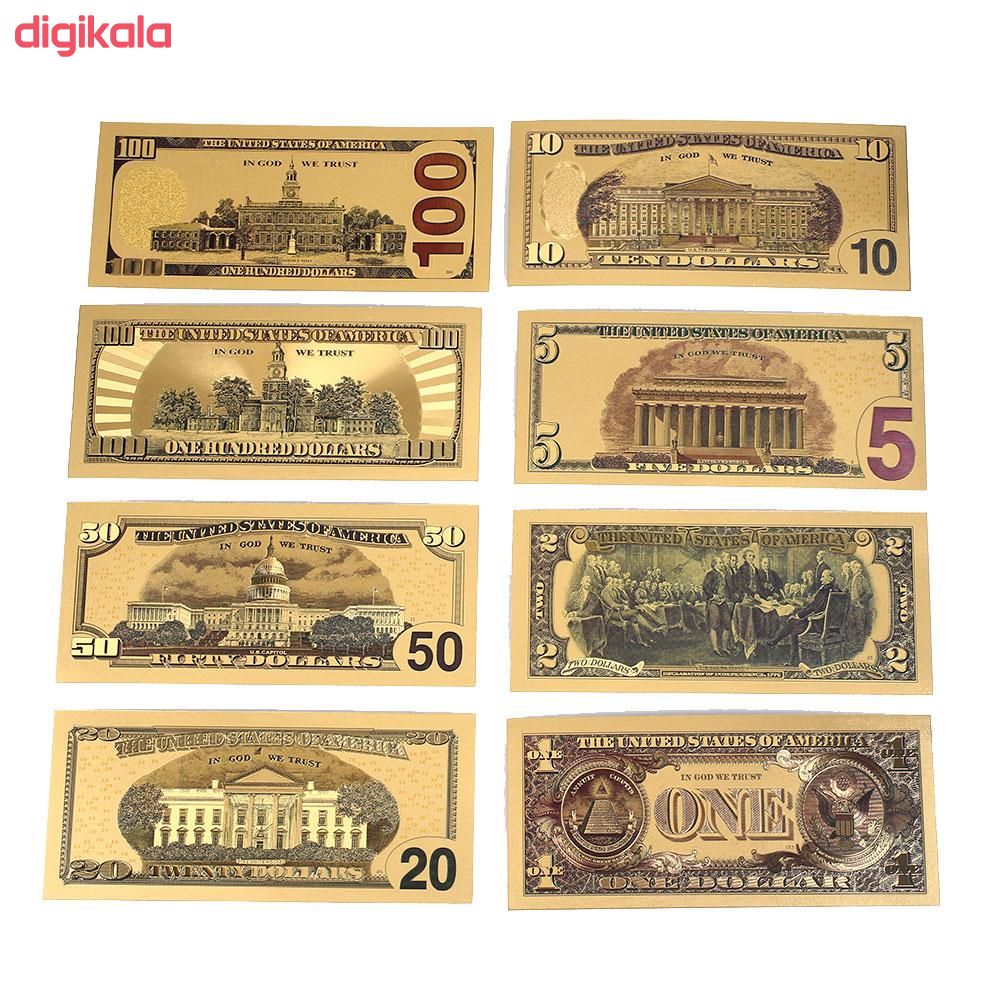 اسکناس تزئینی طرح دلار مجموعه 8 عددی