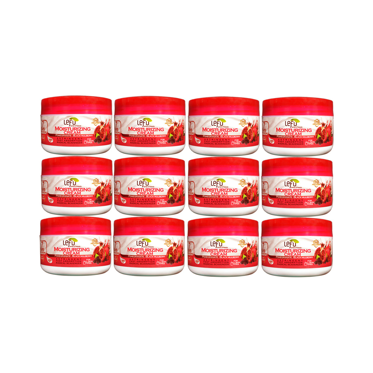 کرم مرطوب کننده لفو مدل pomegranate & black mulberry حجم 200 میلی لیتر مجموعه 12 عددی