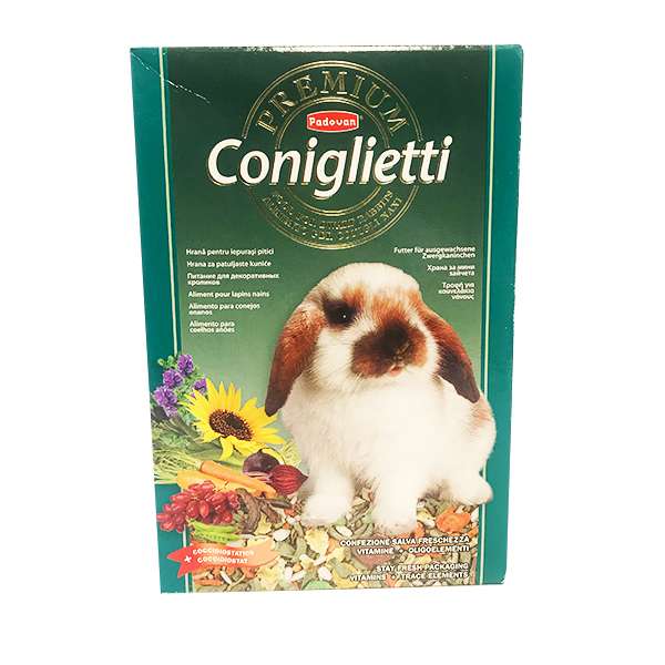 غذا خشک جوندگان پادوان مدل Coniglietti وزن 500 گرم