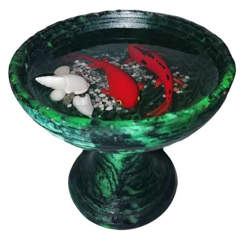 ظرف ماهی هفت سین سفالی مدل sahel 2 کد E.H776