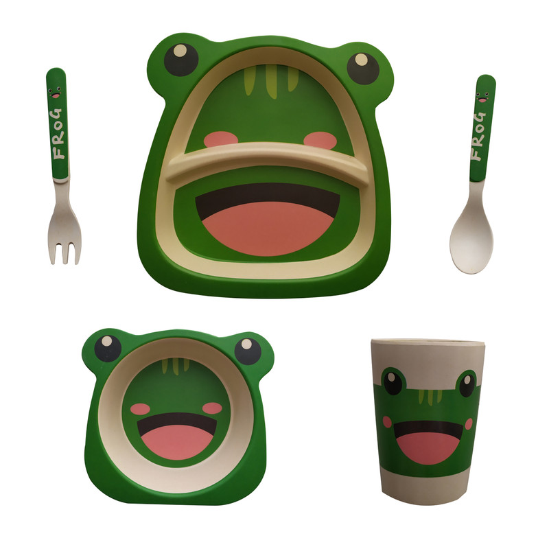 ظرف غذا 5 تکه کودک مدل frog