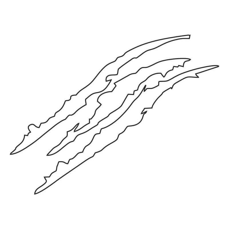 برچسب بدنه خودرو طرح پنجه کد 03 