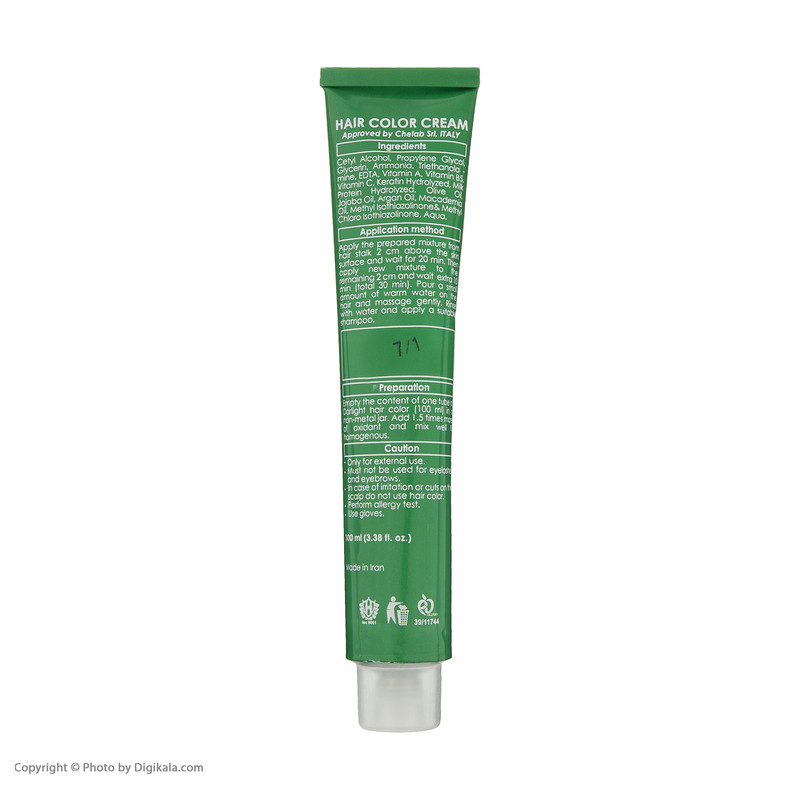 رنگ مو دورلایت شماره 7.1 حجم 100 میلی لیتر رنگ بلوند خاکستری