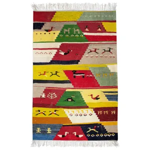 گلیم دستبافت یک متری کد 980845