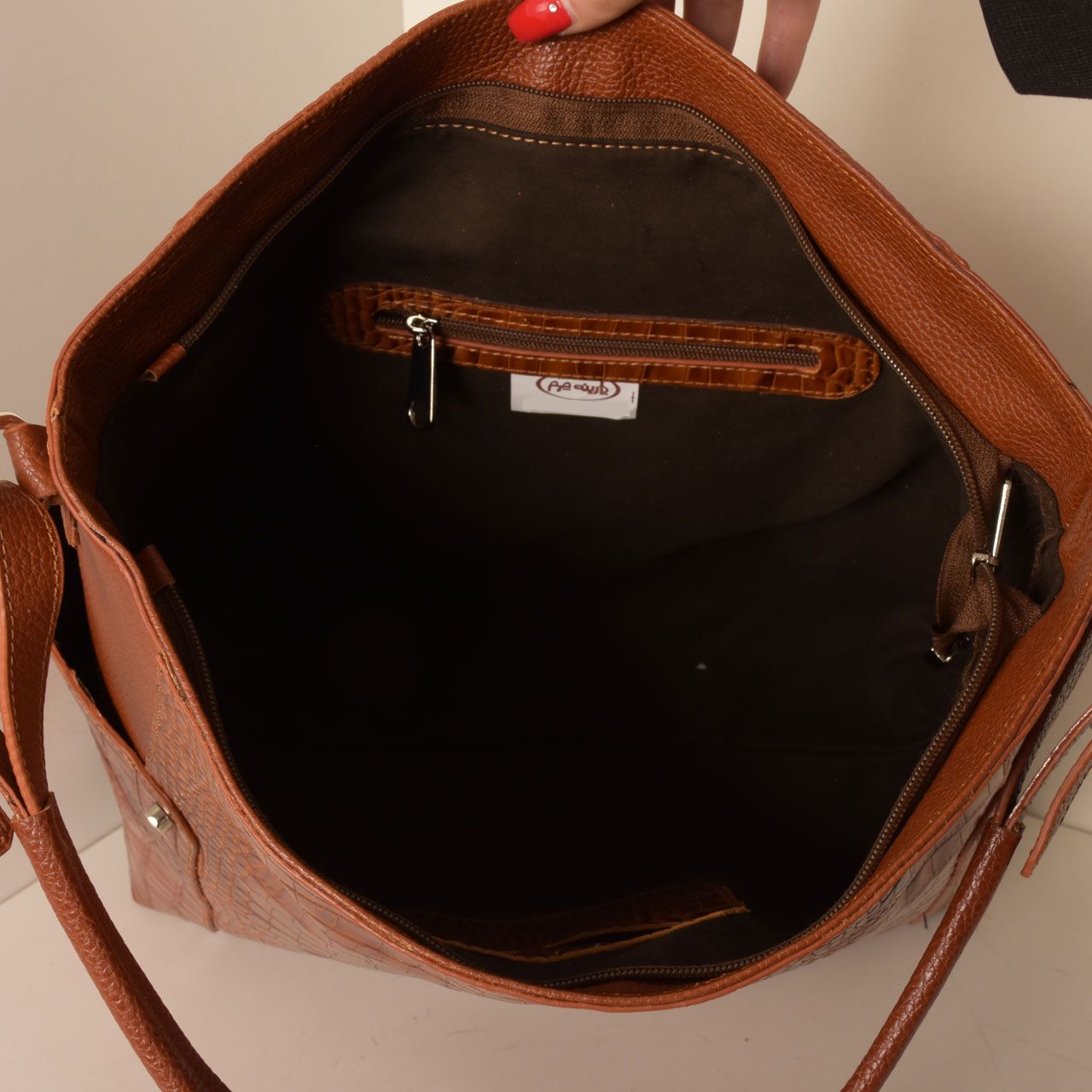  کیف دوشی زنانه پارینه چرم مدل V206-1 -  - 6