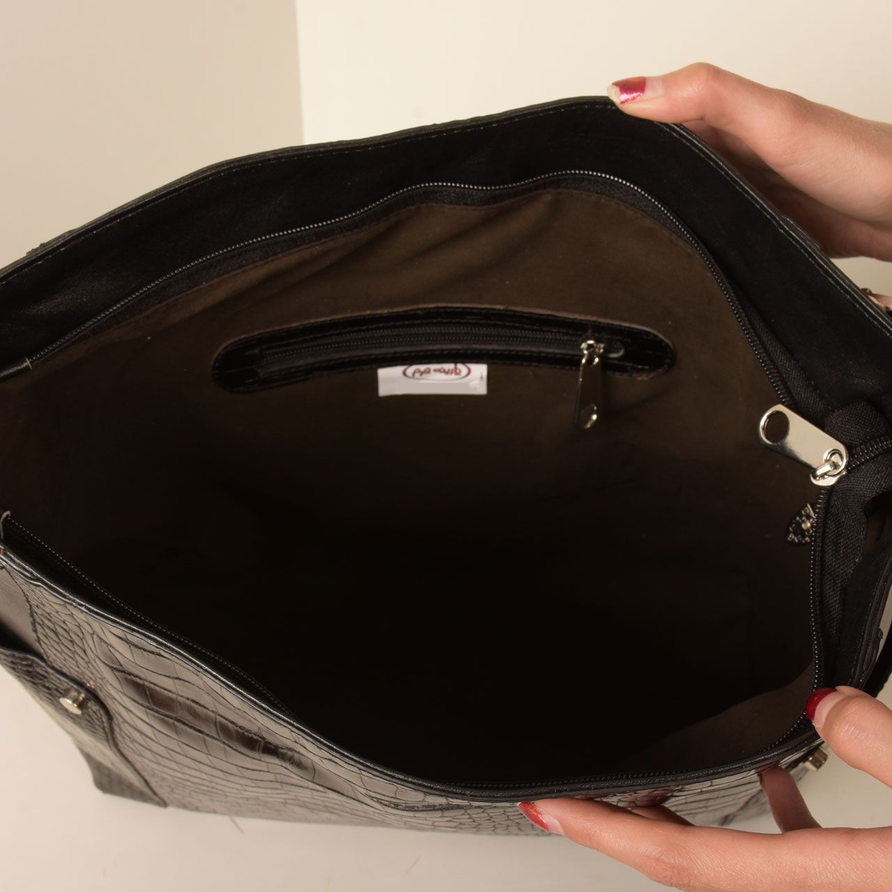  کیف دوشی زنانه پارینه چرم مدل V206-1 -  - 10