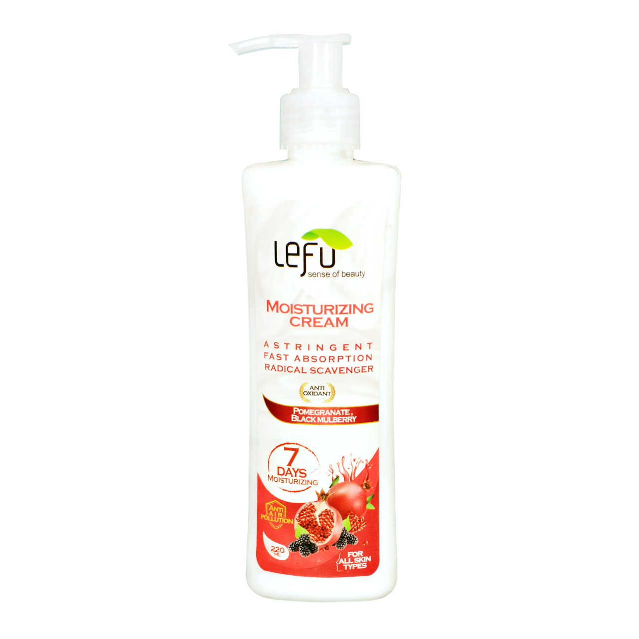  کرم مرطوب کننده لفو مدل pomegranate & black mulberry حجم 220 میلی لیتر 