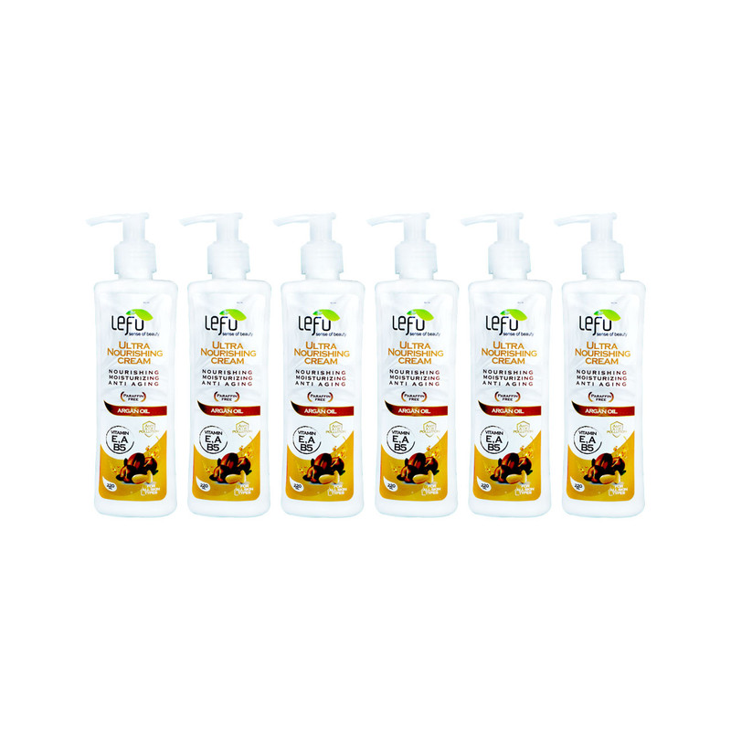 کرم مرطوب کننده لفو مدل argan oil حجم 220 میلی لیتر مجموعه 6 عددی