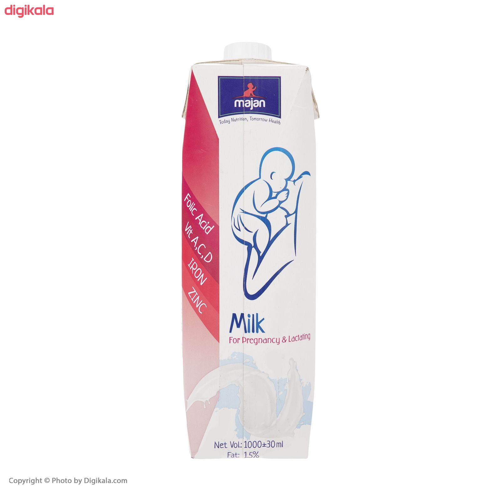 شیر کم چرب غنی شده ماجان کاله - 1 لیتر