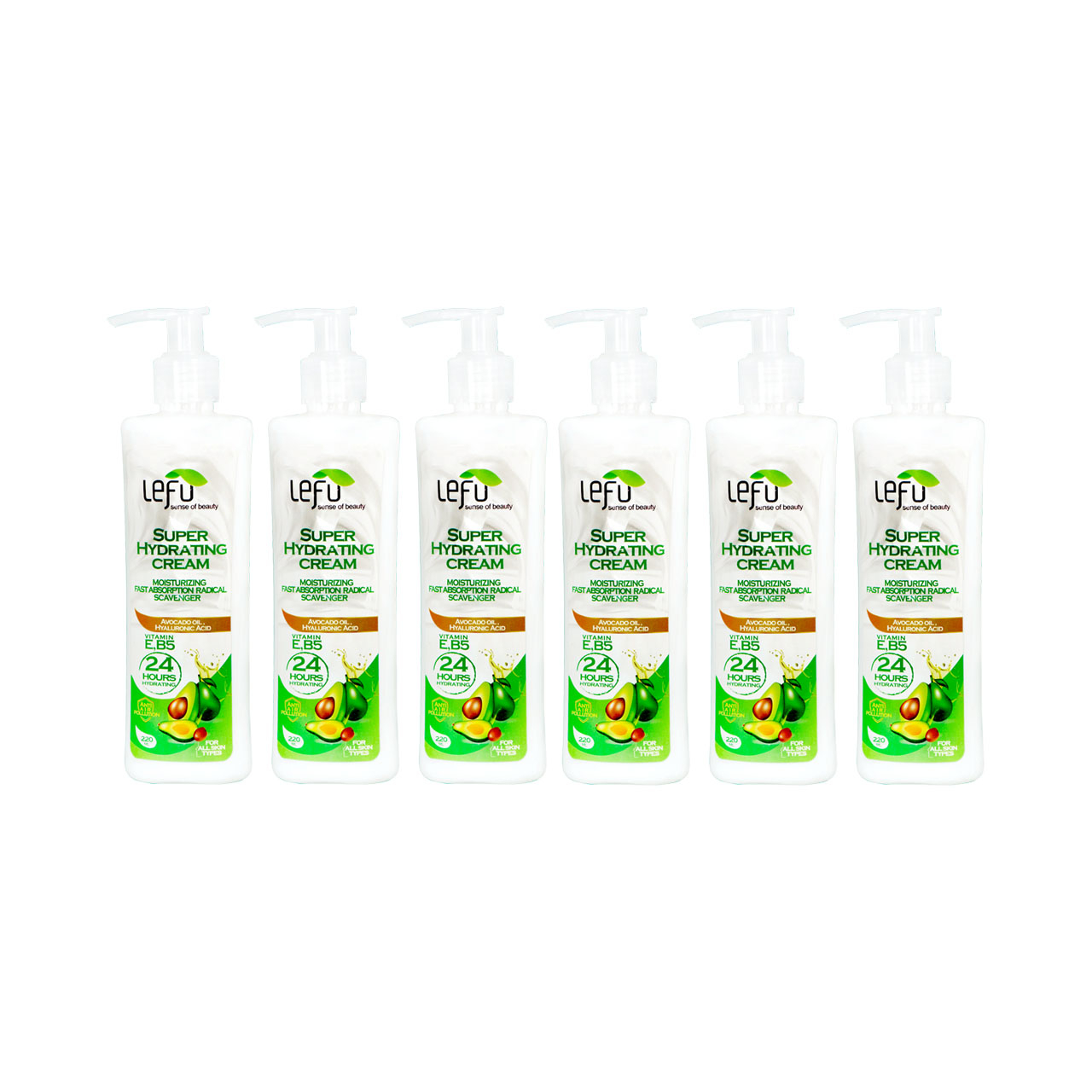 کرم مرطوب کننده لفو مدل argan oil حجم 220 میلی لیتر مجموعه 6 عددی