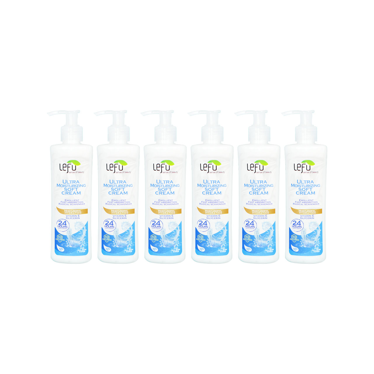 کرم مرطوب کننده لفو مدل soft حجم 220 میلی لیتر مجموعه 6 عددی
