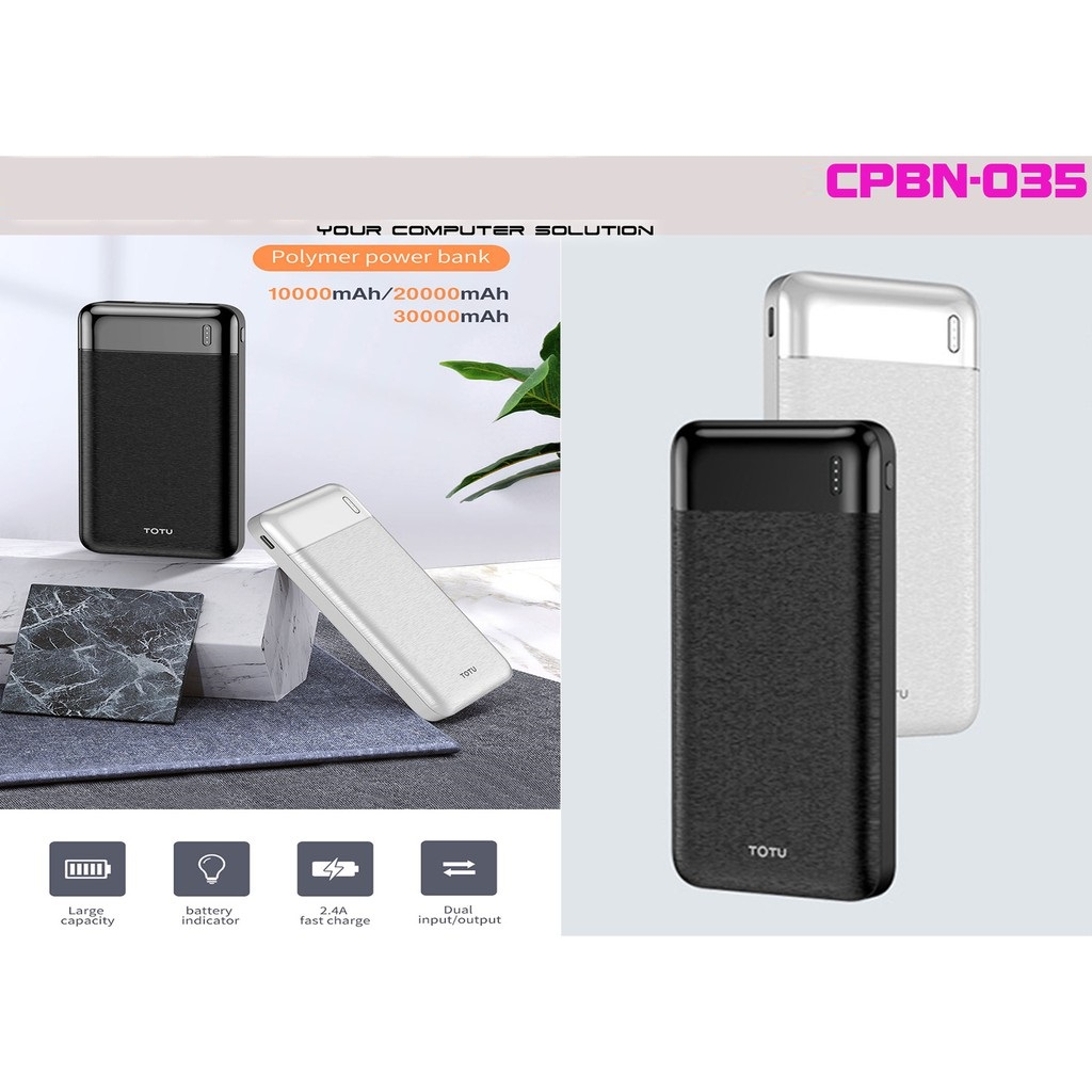 شارژر همراه توتو مدل CPBN-035 ظرفیت 10000 میلی آمپر ساعت
