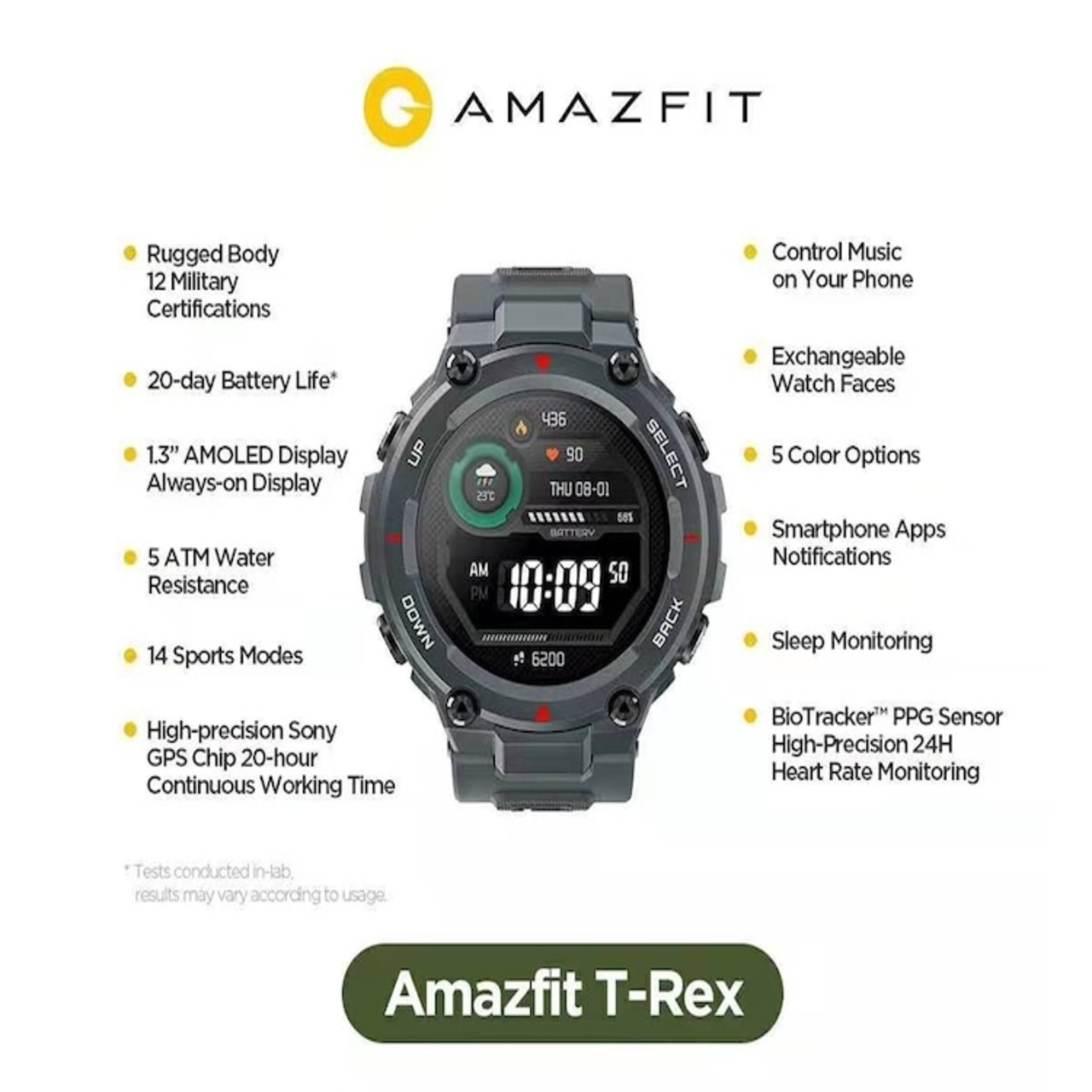 مشخصات، قیمت و خرید ساعت هوشمند امیزفیت مدل T-Rex | دیجی\u200cکالا