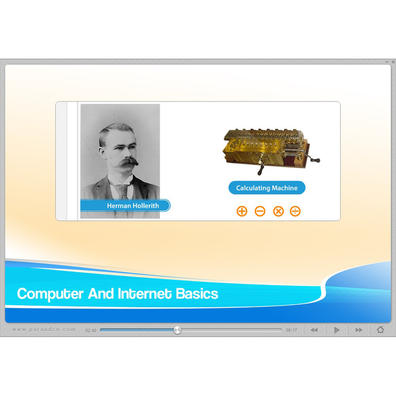 نرم افزار آموزش مبانی کامپیوتر و اینترنت شرکت پرند
