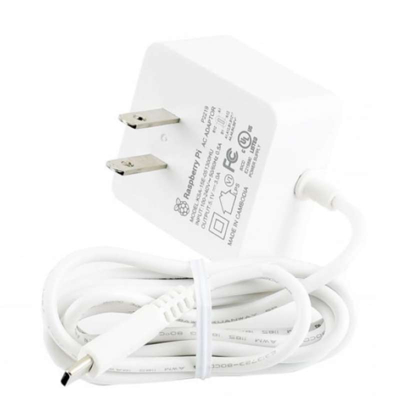 آداپتور 5 ولت 3 آمپر رزبری پای مدل C آداپتور 5 ولت 3 آمپر رزبری پای مدل C