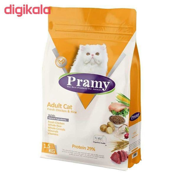 غذای خشک گربه پرامی مدل Adult وزن 1.5 کیلوگرم