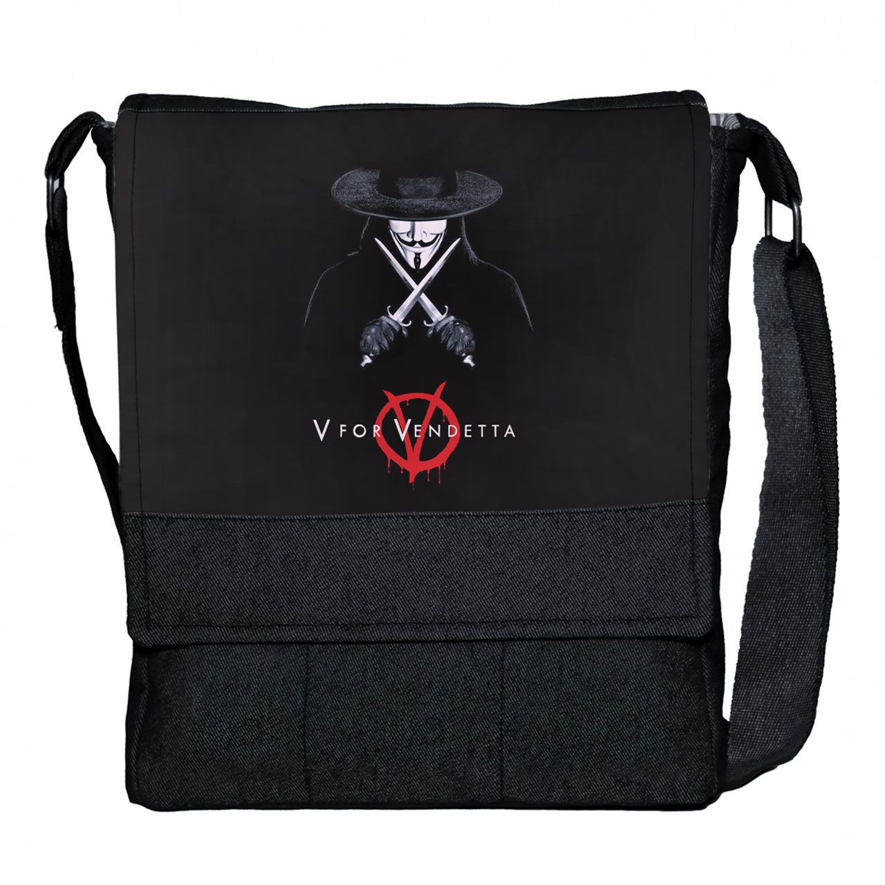 کیف دوشی چی چاپ طرح V For Vendetta کد 65684 -  - 1