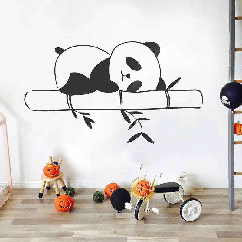 استیکر دیواری فروشگاه رادیانس طرح پاندا خوابیده کد 04