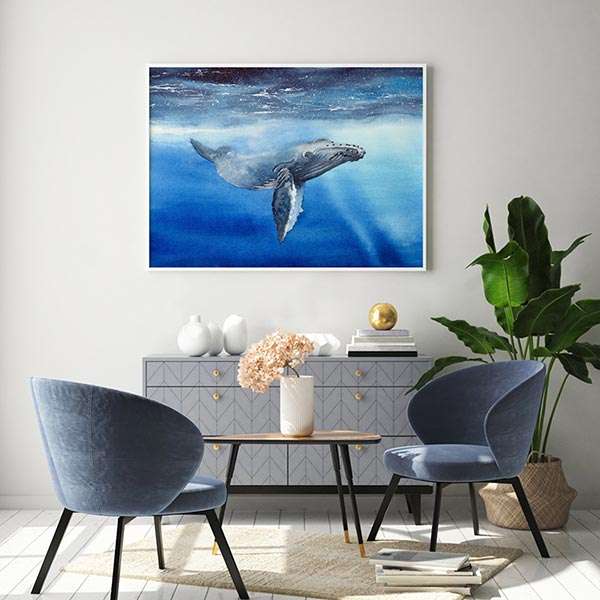 تابلو سالی وود طرح نهنگ غول پیکر کد T140717