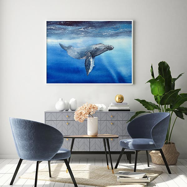 تابلو سالی وود طرح نهنگ غول پیکر کد T140717