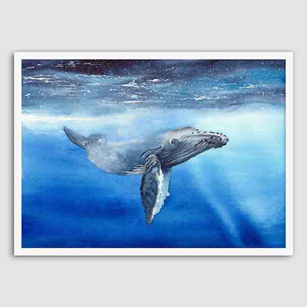 تابلو سالی وود طرح نهنگ غول پیکر کد T140717