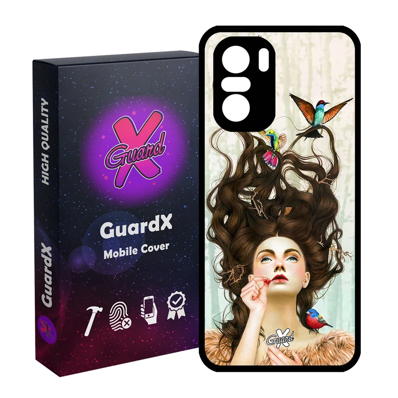 کاور گارد ایکس طرح Girl مدل Glass10290 مناسب برای گوشی موبایل شیائومی Poco F3/MI 11X/MI 11X Pro/Redmi K40/K40 Pro