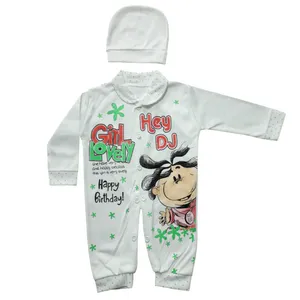 ست سرهمی و کلاه نوزاد مدل GRN-DJ805