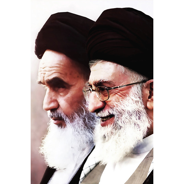 تابلو شاسی رومیزی طرح رهبر سید علی خامنه ای و امام خمینی مدل AG-255