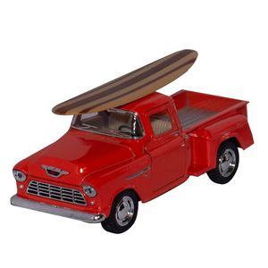 نقد و بررسی ماشین بازی کینزمارت مدل 1955 Chevy StepSide Pick Up with Surfboard توسط خریداران