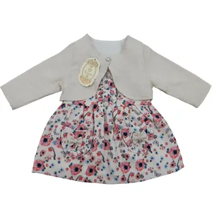 ست کت و پیراهن نوزادی دخترانه نرمی کد 1011